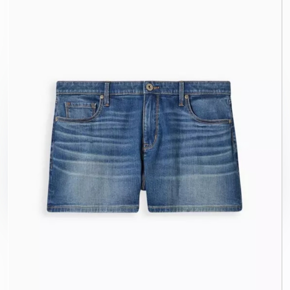 Torrid A Line Denim Shorts Size 18 Color "Rum Coke" (Blue) NWT